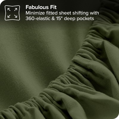 Queen Green Microfiber Down Alternative Bed-in-a-Bag Set