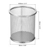 Unique Bargains Metal Large Capacity Round Desk Accessories Mesh Pen Holder 2 Pcs - 2 of 4