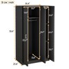 NicBex 70.09"H Armoire Wardrobe Closet Storage Cabinet with 2 Doors & Shelves & Mirror for Bedroom - 3 of 4