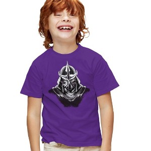 Teenage Mutant Ninja Turtles Shredder Head Kids T Shirt For Youth, Purple - 1 of 4