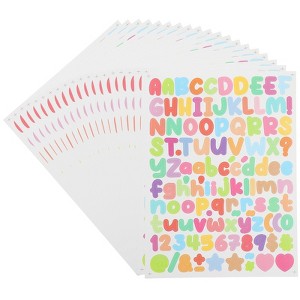Unique Bargains Mailbox Poster Scrapbooking Decor Self-Adhesive Letter Number Stickers 1/2" 2240 Pcs - 1 of 4