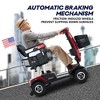 Scooters for Adults 4 Wheel Powered Mobility Scooters Folding Electric Bike for Seniors 300 lbs Capacity 16 Miles Headlight USB Charger Port Purple - 4 of 4