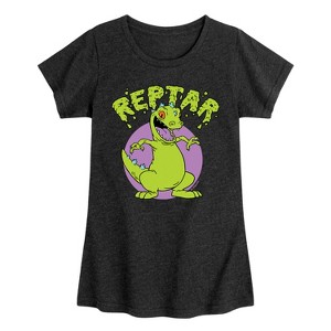 Girls' - Rugrats - Reptar Slime Fitted Short Sleeve Graphic T-Shirt - 1 of 4