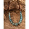 Hippie Boho Colorful Ceramic Round Beads Strand Necklace, Bohemian Fashion Statement Jewelry Gift for Women - 3 of 4