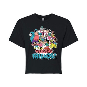 Women's - Disney - Mickey & Friends Welcome Cropped Graphic T-Shirt - 1 of 4