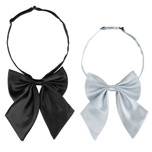 Allegra K Women's Pre-tied Adjustable Neck Strap Cute Bowknot Bow Ties 2 Pcs - 1 of 4