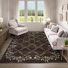 8x10 Brown Washable Floral Area Rug, Modern Low Pile Non-Slip Carpet for Living Room & Bedroom, Machine Washable - 4 of 4