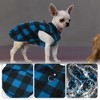 Unique Bargains Dog Cat Warm Vest Plaid Polar Fleece for Winter and Autumn - 2 of 4