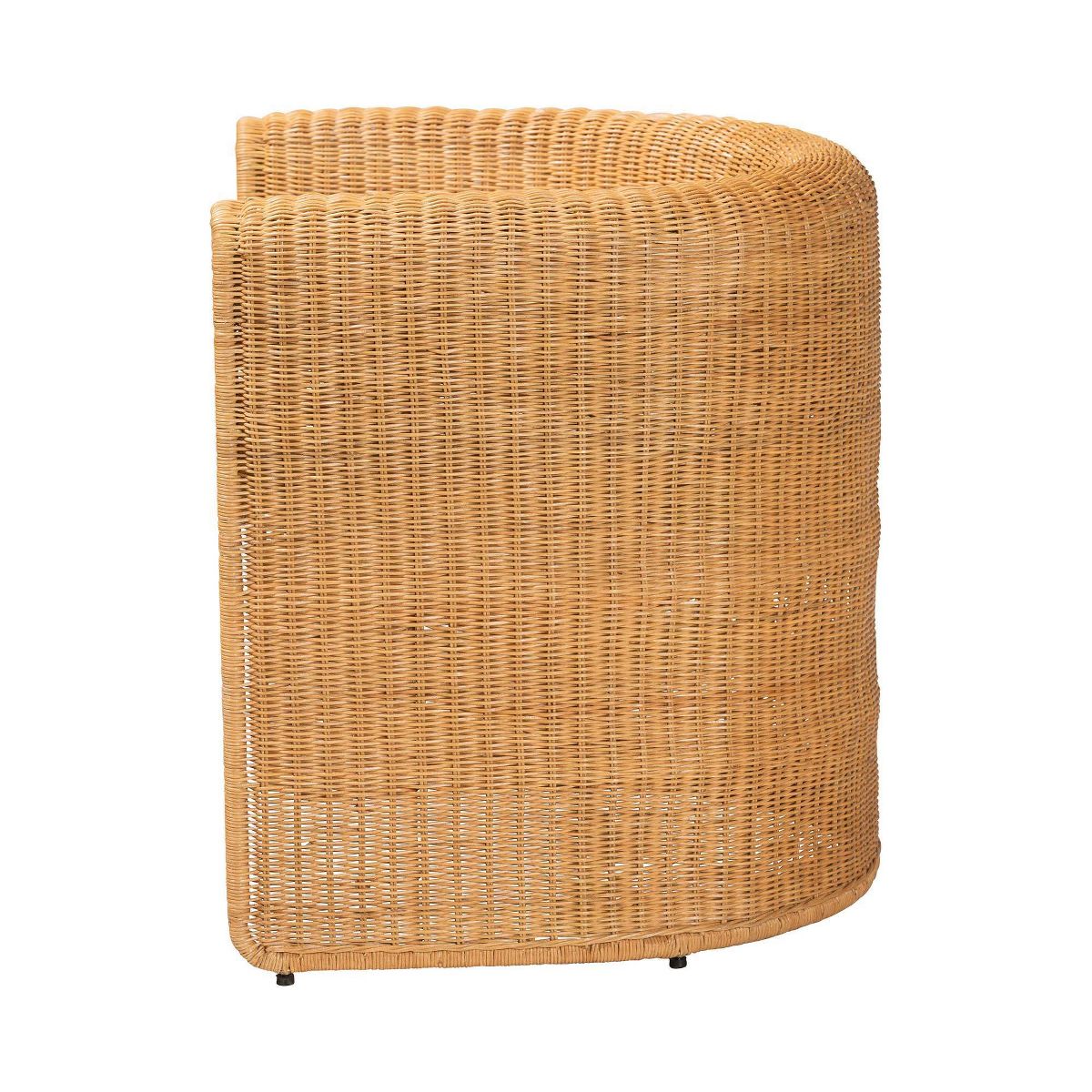 bali & pari Carina Natural Rattan Barrel Dining Chair Light Honey - thumbnail 3