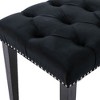 Sapphtopaz 45.2" Modern Ottoman with Velvet Tufted Upholstered Rectangle Entryway Bench with Wood Legs Shoe Bench for Living Room,Bedroom - 3 of 4