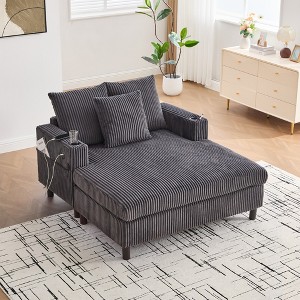 MOONMISS Corduroy Oversized Recliner Sofa with Deep Seat, 3 Pillows, Suitable for Living Room and Bedroom - 1 of 4