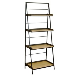 VIP Wood 58.5 in. Brown 4-Level Angled Wall Shelf - 1 of 2