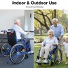 Wheelchairs for Adults,Premium Comfortable Transport Wheelchair Lightweight Foldable,Portable Transfer Chair with Swing-Away footrests and Anti Tipper - 2 of 4