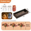 3 PCS Mason Jar Centerpiece for Table with Artificial Flowers, Coffee Table Decor with Wood Tray, Summer Decoration For Dining Room Kitchen - 2 of 4
