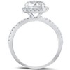 Pompeii3 Platinum 1 ct Diamond Engagement Ring Cushion Halo Ring - Size 7.5 - 3 of 4