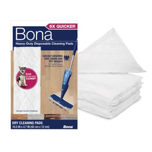 Bona Heavy Duty Multi-Surface Floor Cleaner Spray Moping Pads Refill - 10ct - 1 of 4