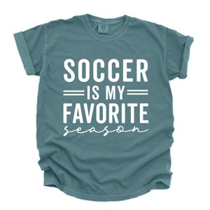 Simply Sage Market Soccer Is My Favorite Season Garment Dyed Tee - 1 of 4