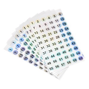 Unique Bargains Office Home Warehouse Self-Adhesive Number Stickers 10 Sheet - 1 of 4