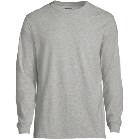 Lands' End School Uniform Men's Long Sleeve Essential T-shirt - Small -  Gray Heather : Target