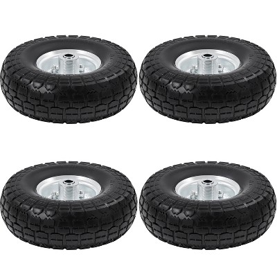 Yaheetech 4pcs Garden Sack Cart Wheel, Black