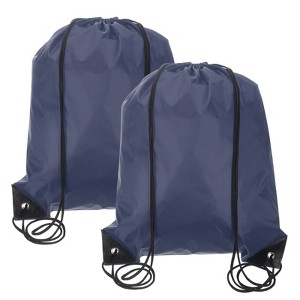 Unique Bargains Fitness Sports Travel Lightweight Drawstring Backpacks 2 Pcs - 1 of 4