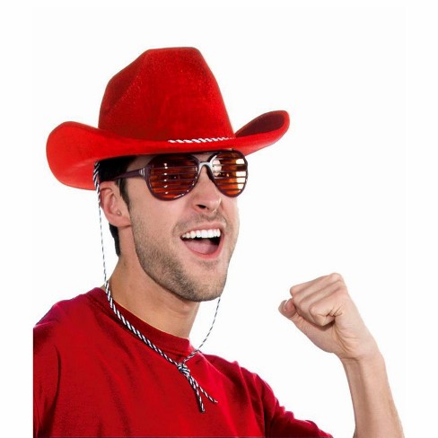 Forum Novelties Adult Red Cowboy Deluxe Hat - One Size