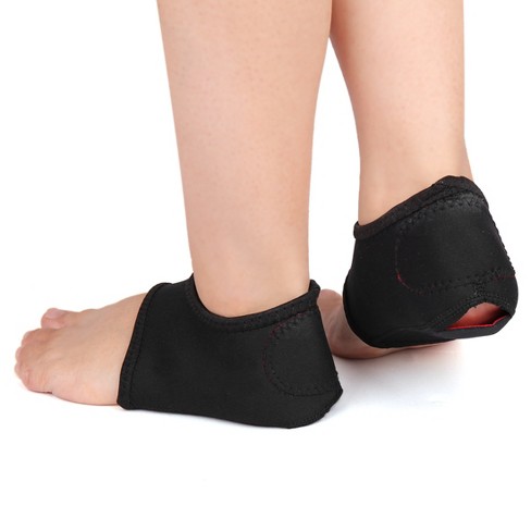 Silicone Black Foot Care Arch Support Sleeve Cushion Heel Support