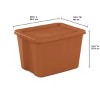 (8 Pack )18 Gallon Tote, Plastic Storage Bin with Snap-on Lid, Ideal for Fall and Halloween Linens, Costumes, D¨¦cor, and More, Turmeric - 2 of 4