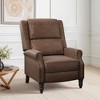 MAYEERTY Coffee Faux Leather Pushback Recliner Chair Ergonomic Design for Living Room Bedroom RV - 2 of 4