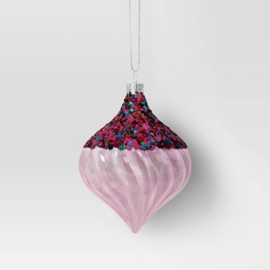 Christmas Swirl Onion Light Pink Ornament - Wondershop™ - 1 of 3