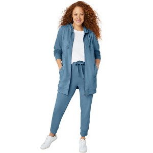 ellos Plus Size French Terry Jogger - 1 of 4