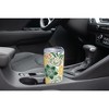 Elanze Designs 20 oz Stainless Steel On the Go Insulated Travel Tumbler With Push Top Lid, Floral Mosaic White - 3 of 4