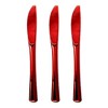 Smarty Had A Party Shiny Metallic Red Plastic Knives - 600 pcs - 2 of 4