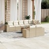 vidaXL Garden Sofa Set Beige PE Rattan Medium Modular Garden Sofa Set - 2 of 4