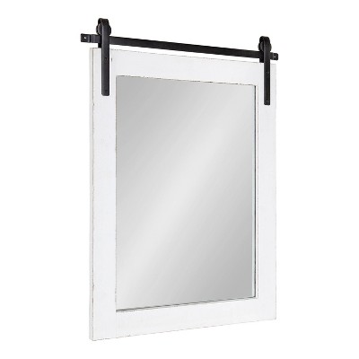 22" x 30" Cates Rectangle Wall Mirror White - Kate & Laurel All Things Decor