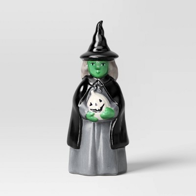 Ceramic Mantle Witch Figurine with Gray Hair - Hyde and EEK! Boutique™ Black