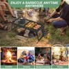 Campfire Grill Grate Set, Carbon Steel with 600°f Powder Coating, Adjustable Swivel & Folding Models with Carry Bag for Outdoor BBQ Cooking - 4 of 4