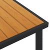 vidaXL Patio Table Brown 55.1 inches x35.4 inches x29.1 inches  Aluminum and WPC - 4 of 4