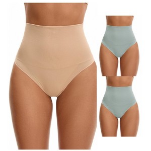 INSPIRE CHIC 3 Packs Women's Shapewear Tummy Control High Waist Shaping Panties Body Shaper Underwear - 1 of 4