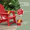 WestinTrends Azura No-Tools Outdoor HDPE Patio Adirondack Chair with Patio Ottoman - 3 of 4