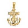 Black Bow Jewelry 14k Yellow Gold Polished Mariners Crucifix Cross Pendant - 3 of 4