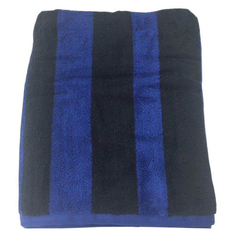 Fast Dry Stripe Bath Towel - Blue/Black - Room Essentials&#8482;, 1 of 2