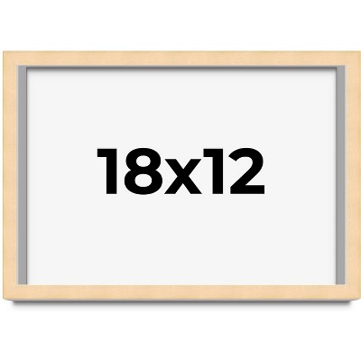 PosterPalooza | 18x12 Wood Frame with UV Acrylic, 6 Finishes: Black, White, Bronze, Silver, Wood, Mahogany