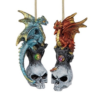 Design Toscano Dragons of Skull Hollow Holiday Ornaments