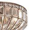 Vienna Full Spectrum Ibeza Vintage Ceiling Light Flush Mount Fixture 15 1/2" Wide Mocha Brown 3-Light Square Cut Crystal for Bedroom Kitchen Hallway - 3 of 4