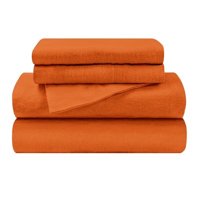 Paisley or Solid Flannel Cotton Deep Pocket Sheet Set by Blue Nile Mills