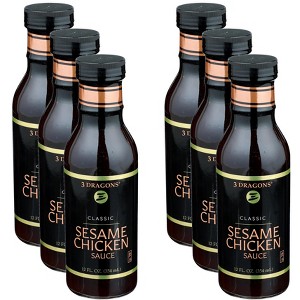 3 Dragons Classic Sesame Chicken Sauce - Case of 6 - 12 fl oz - 1 of 4