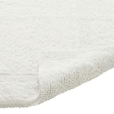 Ivory 20" x 20" Cotton Tufted Reversible Contour Bath Rug