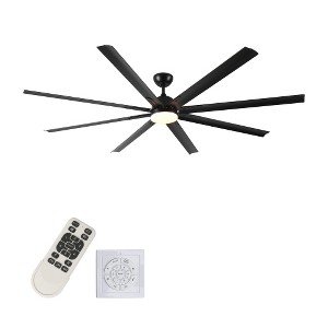 BestParts 84" Black Ceiling Fan with Remote Control & 3 Color Temperatures - Aluminum Blades - 1 of 4