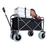 NAYSAYE Wagons All Terrain Utility Cart with Cooler Bag and Multiuse Strap for Outdoor Adventures, Black, 42.52"*25.98"*44.49" - 2 of 4